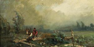 ROUSSANOV Alexandre 1800,Bûcherons à l’’orée du bois,Tajan FR 2014-05-21