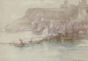 ROUSSE Frank 1897-1915,The harbour at Whitby,Christie's GB 2008-06-03