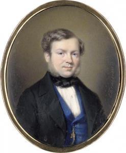 ROUSSEAU Edme,Bildnis eines jungen Mannes mit hellem Backenbart,1840-50,Galerie Bassenge 2019-05-30