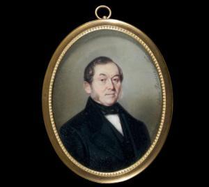 ROUSSEAU Edme 1815-1868,Portrait d'homme en redingote gris - anthracite,Fraysse FR 2014-12-03