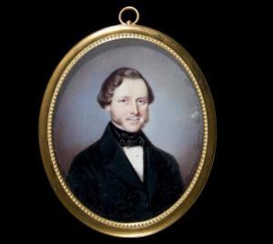 ROUSSEAU Edme 1815-1868,Portrait d'homme en redingote sombre et cravate no,1857,Fraysse 2014-12-03
