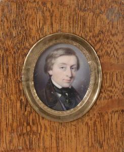 ROUSSEAU Edme 1815-1868,Portrait de jeune homme blond en buste de trois-qu,Ader FR 2021-10-21