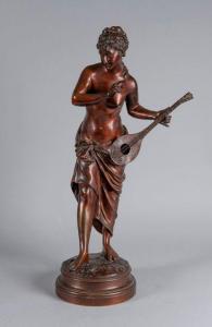 ROUSSEAU Emile Francois 1853,Femme à la mandoline,Delorme-Collin-Bocage FR 2020-12-10