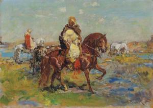ROUSSEAU Henri Emilien 1875-1933,Two Arab horsemen,Christie's GB 2016-07-12