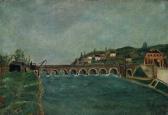 ROUSSEAU Henri, le Douanier 1844-1910,Vue du Pont de Sèvres et de Saint-Cloud,1896,Tajan 2015-12-08