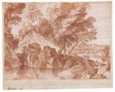 ROUSSEAU Jacques 1630-1693,A WOODED LANDSCAPE WITH FIGURES BY A LAKE,Sotheby's GB 2017-01-25