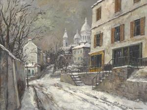 ROUSSEAU MARC 1900-1900,Winterliches Montmartre mit Sacré-Coeur,Dobiaschofsky CH 2012-05-12