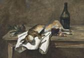 ROUSSEAU Philippe 1816-1887,Lièvre et bouteille de vin sur ,Artcurial | Briest - Poulain - F. Tajan 2011-05-13