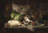 ROUSSEAU Philippe 1816-1887,Nature morte au retour de chasse et au fromage,Piguet CH 2023-03-15