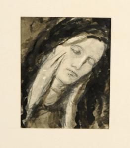 ROUSSEAU Victor 1865-1954,Tête de Femme.,Galerie Moderne BE 2012-10-23
