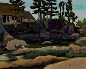 ROUSSEAUX MORRICE David 1903-1977,PABINEAU FALLS CANYON, BATHURST, N.B.,1948,Ritchie's CA 2008-03-04