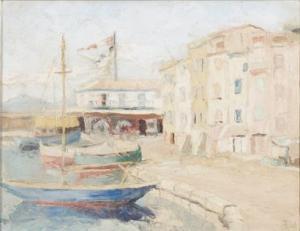 ROUSSEL Alphonse 1829-1868,Village méditerannéen,Europ Auction FR 2013-01-16
