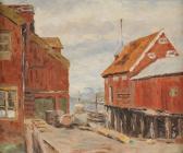 ROUSSEL André 1888-1968,Harbor Scene,Simpson Galleries US 2016-03-05