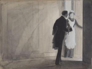 ROUSSEL Charles 1882-1961,"Faux départ" d'Alfred Capus, "Le rendez-vous att,1909,Chayette et Cheval 2024-04-12