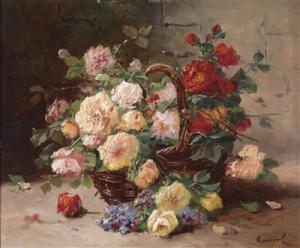ROUSSEL L,A Basket of Roses,1900,Palais Dorotheum AT 2011-12-06