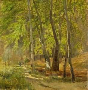 ROUSSET Jules 1840,Sommerliche Waldpartie,1884,Galerie Bassenge DE 2012-11-29