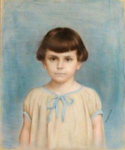 ROUSSIN Géo,Portrait de jeune fille,Aguttes FR 2010-10-21