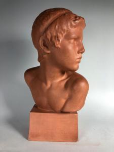 ROUX Constant 1865-1929,Buste du jeune Achille,Saint Germain en Laye encheres-F. Laurent 2022-02-26
