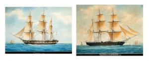 ROUX Frederic 1805-1874,The "Corinne" and the "Jeune Anais",1829,William Doyle US 2022-01-26