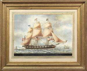 ROUX Frederic 1805-1874,Trois-mâts de commerce français,Adjug'art FR 2023-07-25