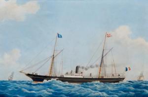 ROUX Louis Francois Pros 1817-1903,Le navire mixte Lafarge,Neret-Minet FR 2017-05-05
