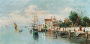 ROVELLO G 1800-1900,Venice, View of Santa Maria del Rosario by the Fon,Palais Dorotheum 2019-02-19