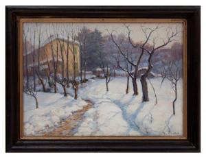 ROVERO Giovanni 1885-1971,Neve in campagna,Casa d'Aste Santa Giulia IT 2023-03-11