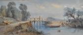 ROWBOTHAM Thomas Charles  Leeson,Catching fish on an old wooden bridge,Anderson & Garland 2020-11-06