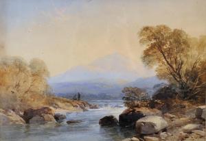 ROWBOTHAM Thomas Leeson,A Tranquil River Landscape, with Figures Fishing i,John Nicholson 2019-05-29