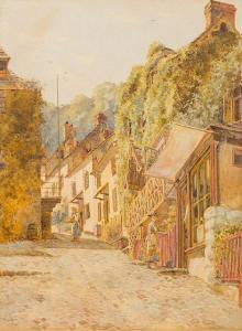 ROWE Arthur Edgar,Figures in a Cobbled Street Scene,1886,Rowley Fine Art Auctioneers 2018-06-05