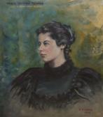 rowe j v,Portrait of Mabel Toulten Thomas,1966,Keys GB 2009-10-09