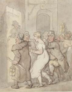 ROWLANDSON Thomas 1756-1827,At the watch tower,Christie's GB 2004-09-30