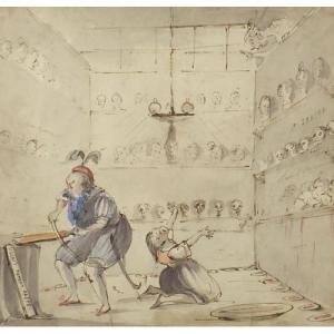 ROWLANDSON Thomas 1756-1827,Blue beard and his wives,18th century,Eastbourne GB 2018-06-09