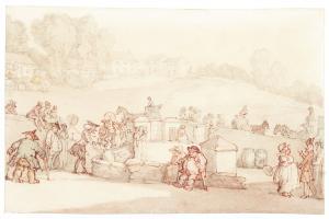 ROWLANDSON Thomas 1756-1827,DOCTOR SYNTAX TAKES THE WATERS AT HARROGATE SPA, Y,Sotheby's 2018-07-04