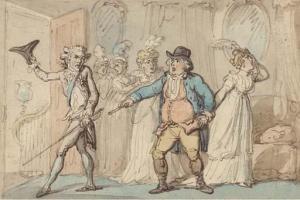 ROWLANDSON Thomas 1756-1827,Lord Tellaman being rudely dismissed by Squire Wes,Christie's 2004-09-30