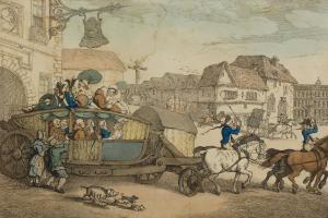ROWLANDSON Thomas 1756-1827,Paris Diligence,1785,Rosebery's GB 2024-02-27