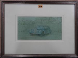 Roxby Bott Dennis 1948,A split windscreen Riley,Bellmans Fine Art Auctioneers GB 2020-02-22