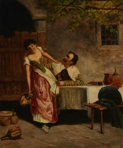 ROYBET Ferdinand 1840-1920,Flirtation,John Moran Auctioneers US 2024-04-10