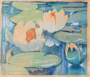 ROYDS Mabel A. 1874-1941,Waterlilies,Kennedy & Wolfenden IE 2015-06-14