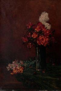 ROYER Charles 1862-1940,Bouquet de fleurs sur un entablement,1901,Boisgirard - Antonini 2021-11-27