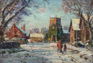 ROYLE Herbert F 1870-1958,Snow in a Wharfedale Village,David Duggleby Limited GB 2024-03-15
