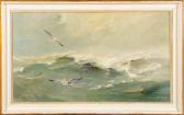 ROYON Louis 1882-1968,Mouettes au-dessus des vagues,1958,VanDerKindere BE 2014-02-11