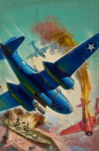 ROZEN George 1895-1973,Battle in the Sky, Sky Fighters pulp cover,Heritage US 2012-10-13