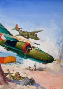ROZEN George 1895-1973,Yesterday's Pilot, Sky Fighters pulp cover,1946,Heritage US 2012-10-13