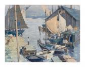 ROZEN Jerome 1895-1987,Harbor scene,Eldred's US 2022-09-09