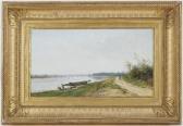 ROZIER Jules 1821-1882,Bord de fleuve,1859,Tradart Deauville FR 2019-02-17