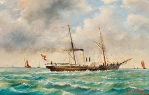 RUBELLI VON STURMFEST Ludwig 1841-1905,An imperial and royal yacht,1884,Palais Dorotheum 2024-02-21