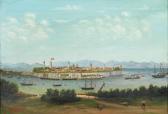 RUBELLI VON STURMFEST Ludwig,Harbour of Ragusa with Austrian fleet,1873,Palais Dorotheum 2014-04-30