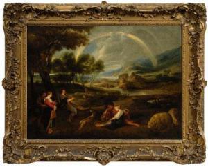 RUBENS Pieter Paul,Pastoral landscape with peasants in a field with s,Brunk Auctions 2009-09-12