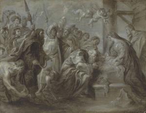 RUBENS Pieter Paul 1577-1640,The Adoration of the Magi - en grisaille,Christie's GB 2018-07-06